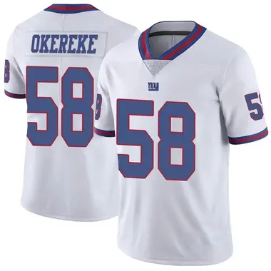 Bobby Okereke Men's Limited White New York Giants Color Rush Jersey
