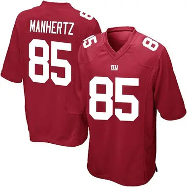 Chris Manhertz Men's Game Red New York Giants Alternate Jersey