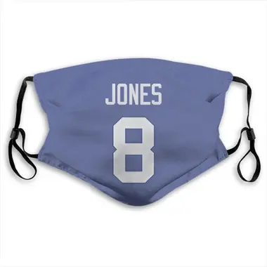 Daniel Jones Name & Number Royal Blue New York Giants Face Mask