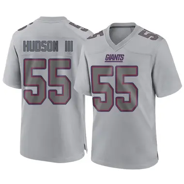 James Hudson III Men's Game Gray New York Giants Atmosphere Fashion Jersey