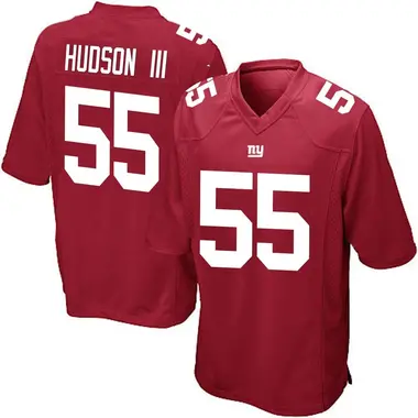 James Hudson III Men's Game Red New York Giants Alternate Jersey