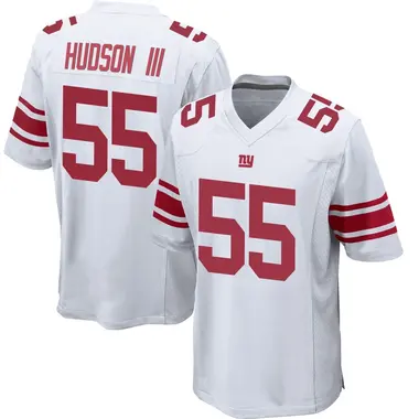James Hudson III Men's Game White New York Giants Jersey