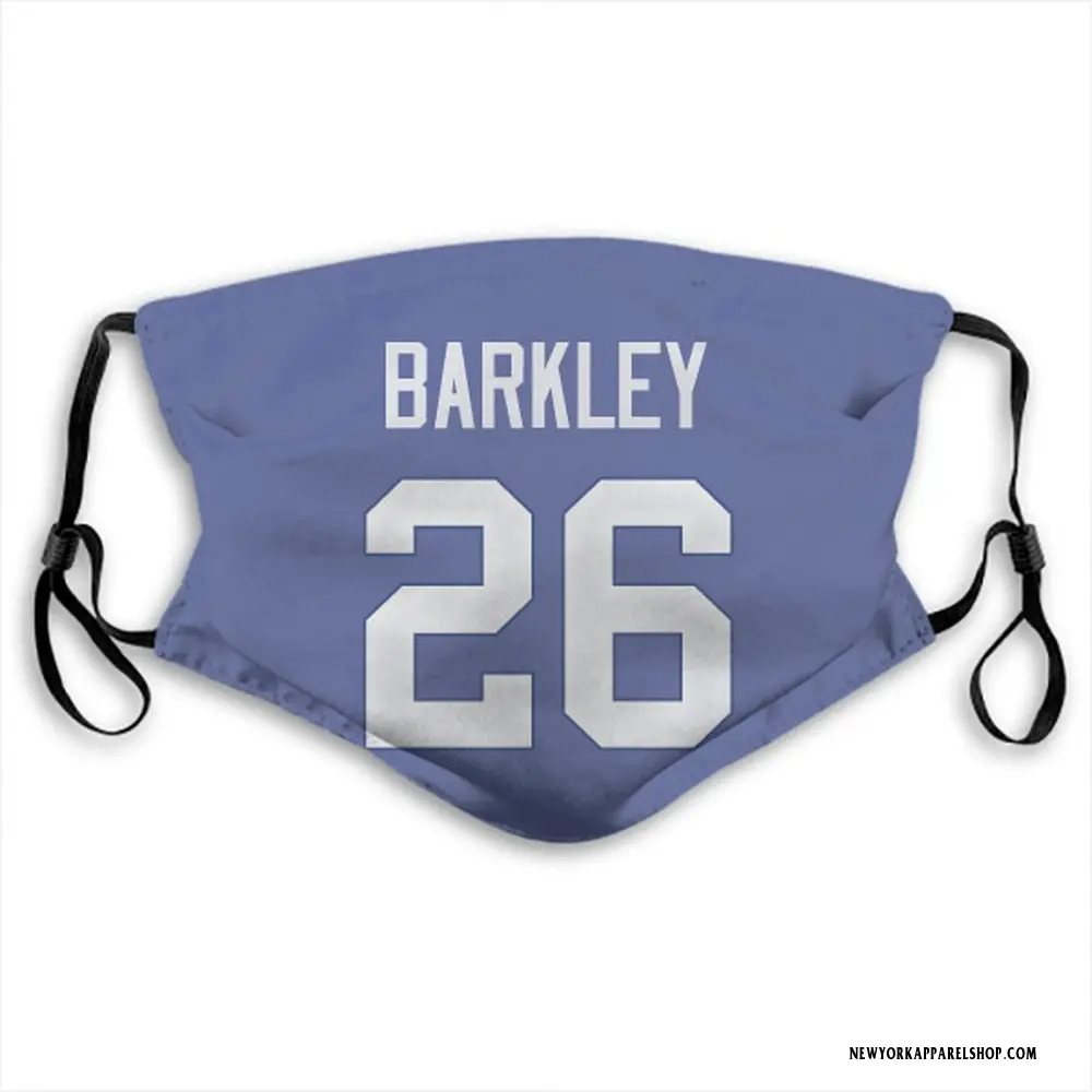 Saquon Barkley Name & Number Royal Blue New York Giants Face Mask